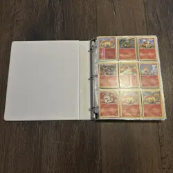 BINDER OF POKEMON CARDS (OVER 600 BASIC/TRAINER CARDS) - Image 1