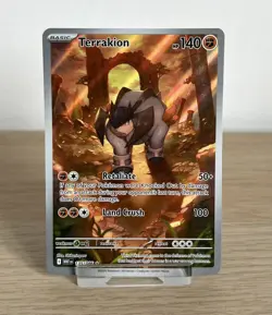 Pokemon TCG White Flare Terrakion Full Art Holo Card Illustration Rare 135/086 - Image 1