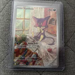 Pokemon Purrloin Illustration Rare Full Art Holo 136/086 SV: White Flare - Image 1