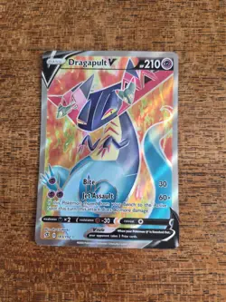 Pokemon TCG Dragapult v Rebel Clash Holo Card Full Art Ultra Rare 183/192 - Image 1