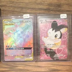 Pokemon TCG Damaged Holo 3-Card Lot Shaymin EX, TAG TEAM Bird Trio GX, Emolga - Image 3