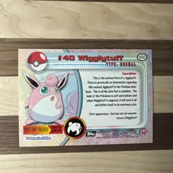 Pokemon Card 2000 Topps SERIES 1 HOLO Chrome Wigglytuff #40! LP - Image 2
