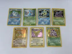 Vintage Pokemon WOTC Base Set Holo Lot Bundle Blastoise Etc Poor Condition - Image 1