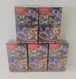 5x Pokemon TCG Mega Evolution Pitch Black Booster Bundle Brand New & Sealed Lot - Image 1