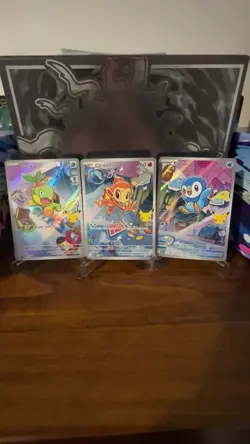 Nintendo Pokemon TCG Promo Holo Lot 3: Turtwig Chimchar Piplup English 2026 - Image 1