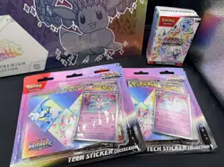 Pokemon Prismatic Evolutions Super Premium Collection Box SPC Bundle Sticker lot - Image 1