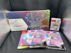 Pokemon Prismatic Evolutions Super Premium Collection Box SPC Bundle Sticker lot - Image 2
