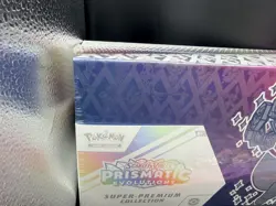 Pokemon Prismatic Evolutions Super Premium Collection Box SPC Bundle Sticker lot - Image 3