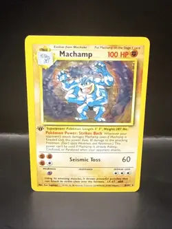 Pokemon TCG Machamp Base Set 8/102 Holo 1st Edition Holo Rare - Image 2