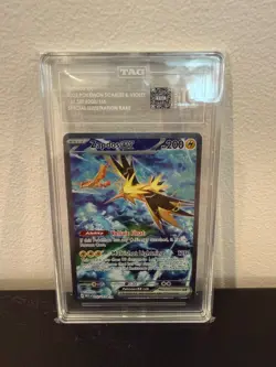 Zapdos EX 202/165 Sir Holo Scarlet & Violet 151 Pokemon TCG TAG 10 - Image 1