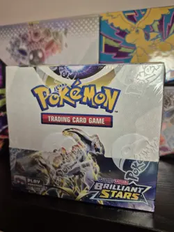 Pokemon TCG Brilliant Stars Booster Box 36 Packs Factory Sealed in Acrylic Case - Image 2