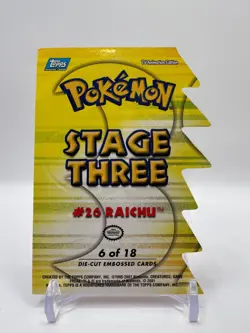 2001 Topps Pokemon TV Raichu #26 Johto League Champions Embossed Die-Cut 6 of 18 - Image 5