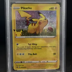 2020 POKEMON SWSH BLACK STAR PROMO #039 PIKACHU-HOLO General Mills 25th PSA 10 - Image 2