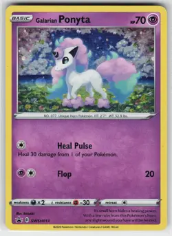 Galarian Ponyta SWSH013 Holo P Sword & Shield Promo Pokemon Moderately Played - Image 1