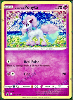 Pokemon Galarian Ponyta SWSH013 Black Star Promo Holo General Mills - Image 1