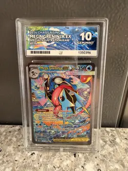 Pokemon TCG Mega Greninja ex 116/086 Chaos Rising ACE 10 Gem Mint Perfect Subs - Image 1