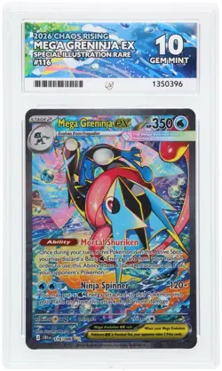 Pokemon TCG Mega Greninja ex 116/086 Chaos Rising ACE 10 Gem Mint Perfect Subs - Image 3