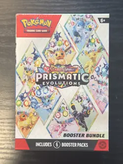 New Pokemon TCG Prismatic Evolutions Booster Bundle Box 6 Booster Packs English - Image 1