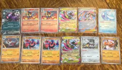 Lot Of 12 Rare-Double Rare Pitch Black set Pokemon cards - Image 1