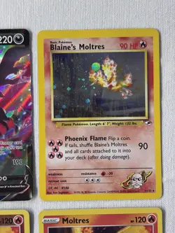Moltres Card Lot - Vintage Blaines Moltres 1/132 Gym Heroes, Fossil, Pokemon - Image 5