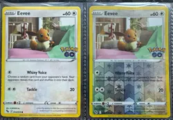 Pokemon TCG Pokemon GO Eevee 054/078. 2-Cards Lot Normal/Rev Holo - Image 1