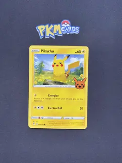 Pokemon TCG Pikachu Trick or Trade 049/203 Regular LP. - Image 1