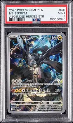 Pokemon TCG 2026 MEP N's Zekrom 031 Promo Holo PSA 9 English - Image 1