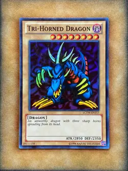 Yugioh Tri-Horned Dragon LCYW-EN157 Super Rare MP - Image 1