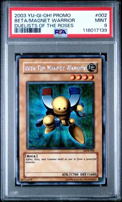2003 YU-GI-OH! PROMO #002 BETA/MAGNET WARRIOR DUELISTS OF THE ROSES PSA 9 - Image 3