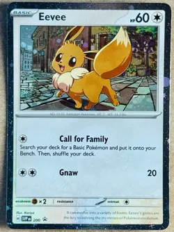 POKEMON TCG SCARLET & VIOLET BLACK STAR PROMO EEVEE COSMOS HOLO SVP 200 NM+ - Image 1