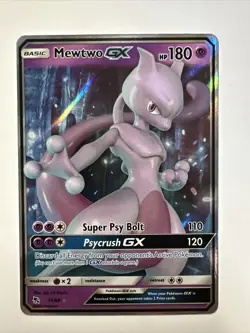 Mewtwo GX 31/68 Hidden Fates Ultra Rare Holo Pokemon card TCG NM - Image 1