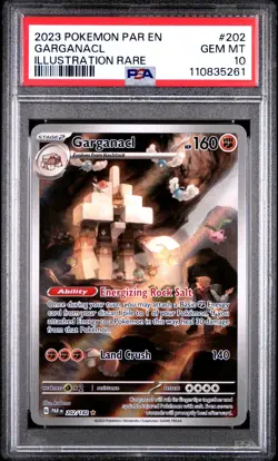 Garganacl 202/182 Pokemon Paradox Rift PAR EN Illustration Rare Card PSA 10 Gem - Image 1
