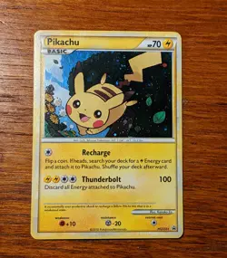Pokemon TCG card Pikachu HGSS03 Black Star Promo Holo MINT - Image 1