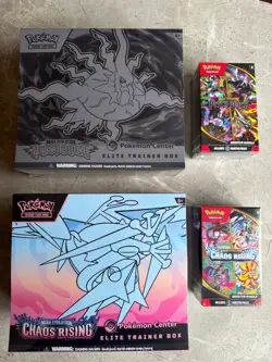 Pitch Black Pokemon Centre ETB, Chaos Rising Pokemon Centre & 2x Booster bundles - Image 1