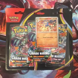 Pokemon TCG ME04 Chaos Rising 3-Pack Blister Charmeleon New Sealed - Image 1