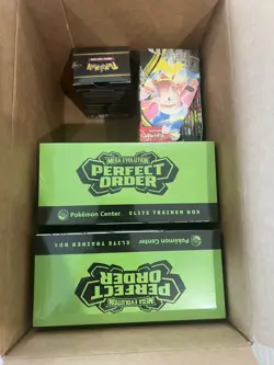 PC Pokemon TCG 2 Perfect Order - ETB + Booster Box + Booster Bundle Sealed Lot - Image 1