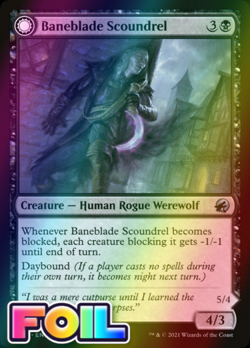 x1 Baneblade Scoundrel // Baneclaw Marauder MID MTG 85/277 FOIL UNCOMMON M/NM 1x - Image 1