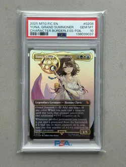 PSA 10 - Yuna, Grand Summoner (Borderless Foil) #208 MTG Commander Final Fantasy - Image 1