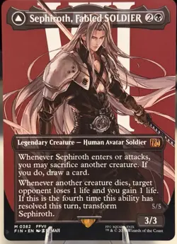 MTG Final Fantasy Sephiroth, Fabled SOLDIER Borderless Non-Foil Mythic M 0382 - Image 1