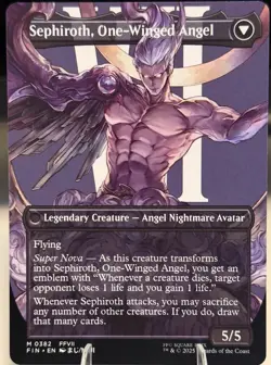 MTG Final Fantasy Sephiroth, Fabled SOLDIER Borderless Non-Foil Mythic M 0382 - Image 2