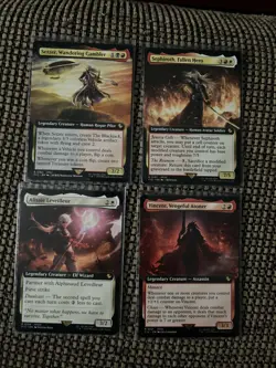 MTG Final Fantasy Borderless Lot Of 4 Cards—Setzer, Sephiroth, Alisaie, Vincent - Image 1