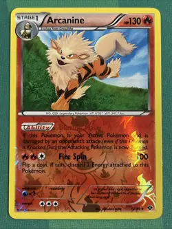 Pokemon Card - Arcanine - Reverse Holo - Rare (12/99) BW Next Destinies NM - Image 1