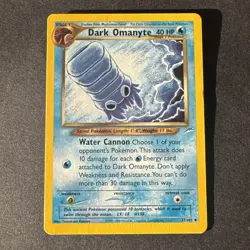 Pokemon TCG Dark Omanyte 37/105 Neo Destiny Regular Uncommon WOTC Vintage - Image 1