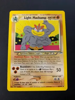 Pokemon TCG Light Machamp 25/105 Neo Destiny NM - Image 1