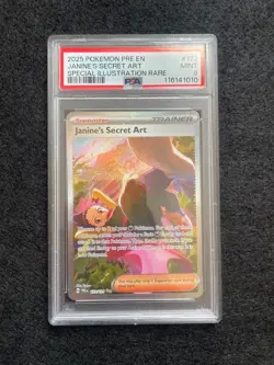 Pokemon TCG Janine's Secret Art 173/131 Prismatic Evolutions Card PSA 9 MINT!! - Image 1