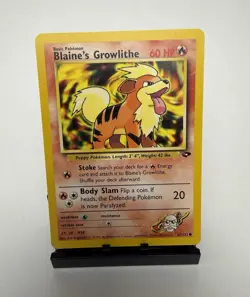 Pokemon TCG Blaine's Growlithe 62/132 Gym Heroes Common Regular Unlimited 1999 - Image 1