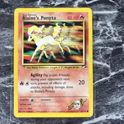 Pokemon TCG Blaine's Ponyta Gym Challenge Card 64/132 Regular LP - Image 3