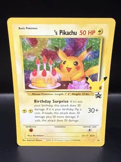 Pokemon TCG Birthday Pikachu Celebrations Classic Collection Promo Card #24 D - Image 1