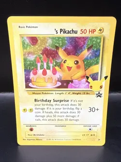Pokemon TCG Birthday Pikachu Celebrations Classic Collection Promo Card #24 D - Image 2