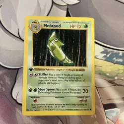 Metapod - 1st Edition Shadowless Base Set - 54/102 - Pokemon TCG 1999 WOTC - MP - Image 3